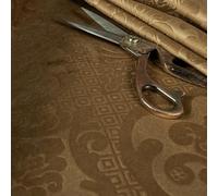 Redbrick Mill Fabrics Velvet Embossed Damask Hardwearing Upholstery Fabric for Curtains, Cushions and Chairs, Gold, (10cm x 8cm Sample)