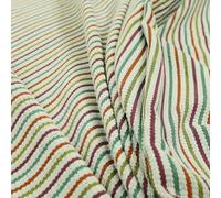 Redbrick Mill Fabrics Woven Chenille Textured Corduroy Upholstery Fabric in Multi Rainbow Colour (1 Metre)