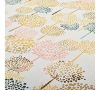 Redbrick Mill Fabricsful Large Floral Flower Garden Themed Soft Chenille Fabric by The Metre, Ideal for Upholstery and Home Furnishing Textiles, Yellow Pink Blue (10cm x 8cm Sample)