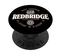 Redbridge East London England Coordinates Label 2C PopSockets Adhesive PopGrip