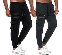 Redbridge Men Cargo Joggers Leisure Pants Sweatpants Double Zip