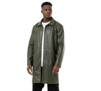 Redbridge Men Faux Leather Jacket Long Coat