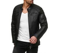 Redbridge Men Jacket Faux Leather Biker Jacket Transition Jacket Black M6013