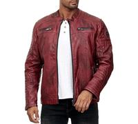 Redbridge Men Jacket Faux Leather Biker Jacket Transition Jacket Brown M6013