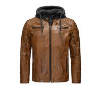 Redbridge Men Jacket Faux Leather Biker Jacket Transition Jacket Hood M6013H