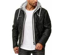 Redbridge Men Jacket Faux Leather Black Biker Jacket Transition Jacket Air
