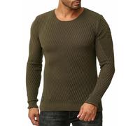 Redbridge Men Knit Sweater Double Layer Collar High Stand-Up Collar Shawl Collar
