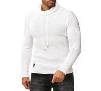 Redbridge Men Knit Sweater Double Layer Collar High Stand-Up Collar Shawl Collar