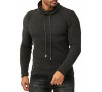 Redbridge Men Knit Sweater Pullover Knit Sweatshirt Turtleneck