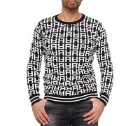 Redbridge Men Knit Sweater Sweatshirt Allover R Logo M3096