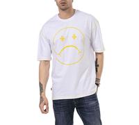 Redbridge Men's T-shirt Oversized Wide Cut Don't Smile Big Print Contrast Seam