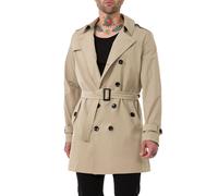 Redbridge Men's Trench Coat Long Jacket Business Jacket Transitional Jacket