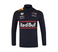 Red Bull Racing F1 Team Quarter-Zip Midlayer, Official 2025 Season, Night Sky Blue (UK, Alpha, XL, Regular, Regular, Navy)