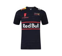 Red Bull Racing F1 Team Official Verstappen Driver T-Shirt, Night Sky Blue, 2025 Season (UK, Alpha, L, Regular, Regular, Navy)