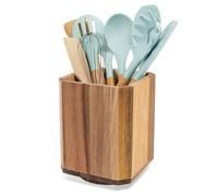 RedCall Acacia Wood Utensil Holder, 360° Rotating Large Cooking Utensil Organizer, Kitchen Tool Storage for Countertop,Spoon Spatula Holder for Kitchen Counter,Farmhouse Decor (1 Pack)