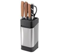 RedCall Kitchen Knife Holder,Stainless Steel Universal Knife Block for Kitchen Counter,Space-Saving Knife Storage Organizer Countertop,Knife Block Holder Without Knives (Black)