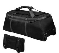 REDCAMP 140L Foldable Duffle Bag with Wheels and Backpack Straps, 1680D Oxford Extra Large Rolled Duffel Bag Backpack for Camping Travel Gear, Black, 140L Black