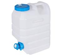 REDCAMP 15Liter Camping Water Container with Tap Portable Water Bottle Carrier with Spigot for Camping Hiking Outdoor (White 15L)