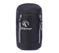 REDCAMP 17L Nylon Compression Stuff Sack for Sleeping Bag, Lightweight Compact Compression Bag for Travelling Hiking Outdoor Backpacking Camping,Black M