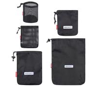 REDCAMP 5PCS Small Ditty Drawstring Bags for Backpacking Stuff Sack Mesh