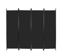REDCAMP 80" W x 68" H Black Folding Room Divider - 4-Panel Portable Privacy Screen for Indoor & Outdoor Use, Ideal for Bedroom, Office, Restaurant, Hospital (6.68FT Wide Partition)
