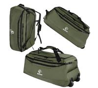 REDCAMP Foldable Duffle Bag with Wheels, Waterproof Extra Large Travel Duffle Bag Luggage with Wheels for Travel, Green-140l