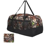 REDCAMP Foldable Travel Bag, Large Sports Bag, 75L/96L/100L, Lightweight Waterproof Tote Bag, Leaf Camouflage 100L