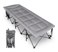 REDCAMP Folding bed, 500 lbs Large Capacity Camping Bed with Pad - Grey