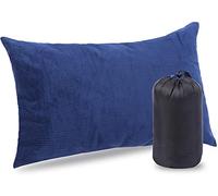REDCAMP Lightweight Camping Pillow for Sleeping Bag Outdoor Camping Pillow Lightweight, Flannel Travel Pillow (Blue-Corduroy Skin)