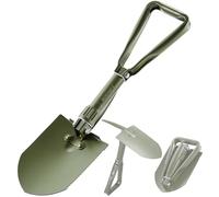 REDCAMP Military Folding Camping Shovel，High Carbon Steel Entrenching Tool Tri-fold Handle Shovel with Cover… (green 2.5lbs)