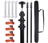 REDCAMP Telescopic Tarp Poles Set of 2/4, Aluminium Extendable Adjustable Tent Poles, Multipurpose Camping Extension Pole for Tarp Awning Canopy Porch Sun Sails Tarpaulin Headroom 2.3M