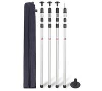 REDCAMP Telescopic Tarp Poles Set of 4, Aluminium Extendable Adjustable Tent Poles, Multipurpose Camping Extension Pole for Tarp Awning Canopy Porch Sun Sails Tarpaulin Headroom 2.3M