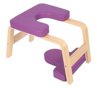 REDCAMP Yoga Headstand Bench, Yoga Stool Stand Inversion Chair with Thick Padded Cushion and Wooden Legs, Fitness Training Stool for Workout, Strength, Balance, Training and Relieve Fatigue