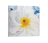 REDCHAMBER American Artist Georgia O'Keeffe White Flower Poster Home Decor Poster Wall Art Hanging Picture Print Decorative Painting Posters 28x28inch(70x70cm)