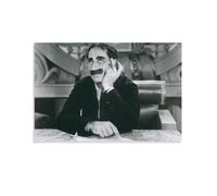 REDCHAMBER American Comedian Actor Groucho Marx Black And White Celebs Poster Wall Art Poster Scroll Canvas Painting Picture Living Room Decor Home 08x12inch(20x30cm)