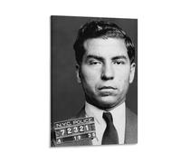 REDCHAMBER American Crime Bosses Lucky Luciano Retro Poster Poster Painting Canvas Wall Art Living Room Posters Painting 12x18inch(30x45cm)