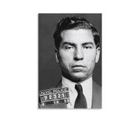 REDCHAMBER American Crime Bosses Lucky Luciano Retro Poster Wall Art Poster Scroll Canvas Painting Picture Living Room Decor Home 08x12inch(20x30cm)
