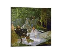 REDCHAMBER Claude Monet Waterlelies Artwork Landscape Pictures Le Déjeuner Sur L'herbe Poster Print Canvas Art Poster And Wall Art Picture Print Modern Family Decor Posters 16x16inch(40x40cm)