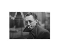 REDCHAMBER French Philosopher Albert Camus Black And White Celebs Smoking Poster Print Photo Art Painting Canvas Poster Home Modern Decor Posters 08x12inch(20x30cm)