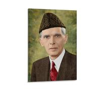 REDCHAMBER Indian National Congress Politicians Muhammad Ali Jinnah Poster Painting On Canvas Wall Art Poster Scroll Picture Print Walls Decor Home Posters 08x12inch(20x30cm)