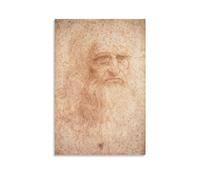 REDCHAMBER Leonardo Da Vinci Self-Portrait Leonardo Da Vinci Painter Poster Posters Wall Art Painting Canvas Prints Decor Poster Artworks 12x18inch(30x45cm)