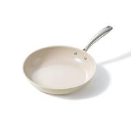 Redchef Ceramic Non Stick Egg Pans 20cm, Nonstick Frying Pan, 8 inch Cooking Skillet with Stay Cool Handle for Induction, PTFE & PFAS & PFOA Free, Oven Safe (Beige)