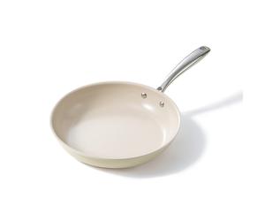 redchef Gemstone Aluminum II Series 20cm Ceramic Frying Pan, White Exterior & Brown Interior