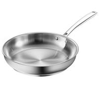 Redchef Large Stainless Steel Frying Pan, Heavy Duty Uncoated Skillet for Searing Steak, Induction Ready Cookware with Even-Heat Base, Oven Safe & Dishwasher Safe, 28cm/11inch