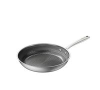 Redchef Non Stick Hybrid Egg/Omelette Pan,24cm Ceramic Frying Pan,Tri-Ply Stainless Steel Skillet,Non Toxic,PFAS PFOA/PTFE Free,Dishwasher/Oven Safe,Suitable for Induction Hobs,9.5"(Black)