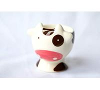 redchocol8(R Lovely Cute Hand Painted Cow Egg Cup Ceramic Animal Farm Cows Cups (1)