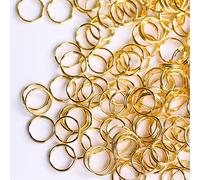 redchocol8® Set of 100, 10mm Gold Small Round Split Rings Double Loop Jump Rings Linking Ring Jewel