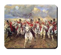 Redcoats Storming Redcoats Battle of Waterloo Paintings Heavy Cavalry Englishmen Dutch Belgian - Mouse mat Computer Laptop PC # 16149