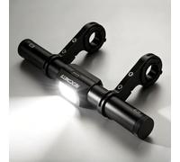 Redcomets Bike Handlebar Extender with Rechargeable Light, 800 Lumens, 3000mAh, Aluminum Alloy, Black, Waterproof