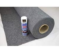 Redd 4 Way Stretch Mid Grey Carpet - Van Carpet Lining - Includes Free Trimfix, Glue & Pliable Trim, 2M Width X 10M Length
